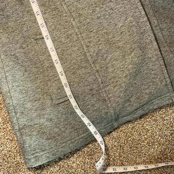 Sebby Hooded Jacket. Grey with black hood fleece lined. Missing belt. Size small - Picture 6 of 6